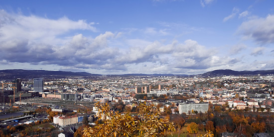 Utsikt over Oslo, bildet er tatt p� Ekebergs�sen